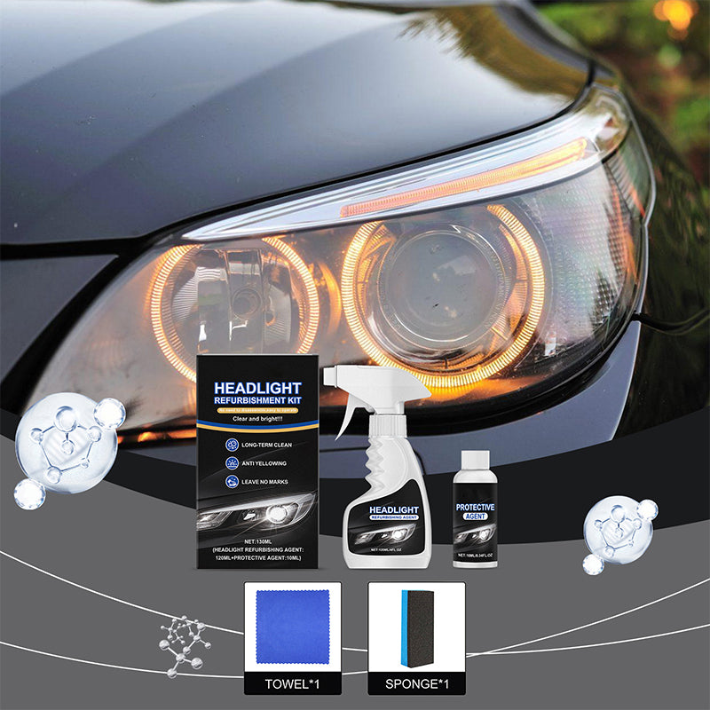 💡🔧 Kristallklar-Scheinwerfer Restaurierungsfluid: Macht trübe Scheinwerfer in Minuten klar & scharf! ✨🚗 Mit dauerhafter UV-Schutzschicht. 🌙 Einfach, effektiv, nachhaltig.
