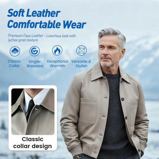 ⏰2025 High-End-Maßanfertigung💥💥Klassische Herrenjacke aus Kunstleder