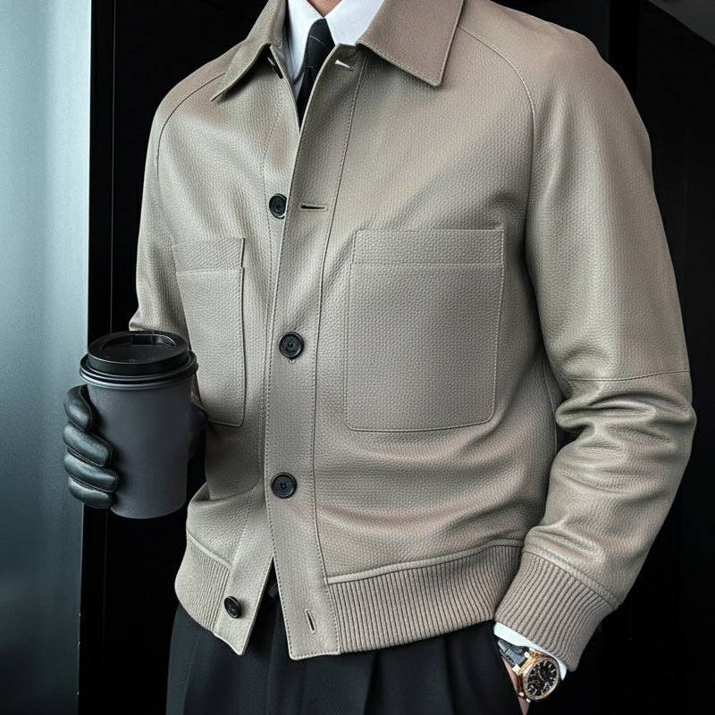 ⏰2025 High-End-Maßanfertigung💥💥Klassische Herrenjacke aus Kunstleder