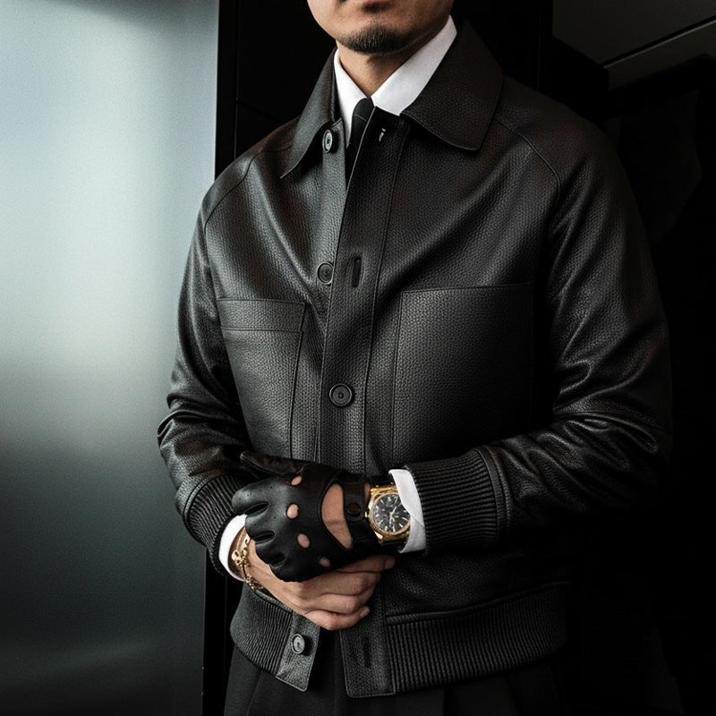 ⏰2025 High-End-Maßanfertigung💥💥Klassische Herrenjacke aus Kunstleder