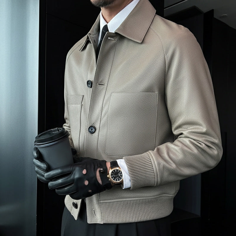 ⏰2025 High-End-Maßanfertigung💥💥Klassische Herrenjacke aus Kunstleder