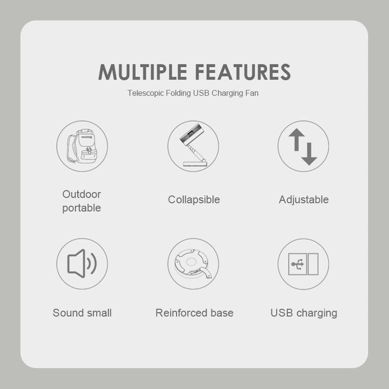 ⏰ 50 % RABATT – Nur für kurze Zeit ✨Faltbarer USB-Ventilator ✨ Ausziehbar, Leise & Ideal für Zuhause, Büro und Outdoor