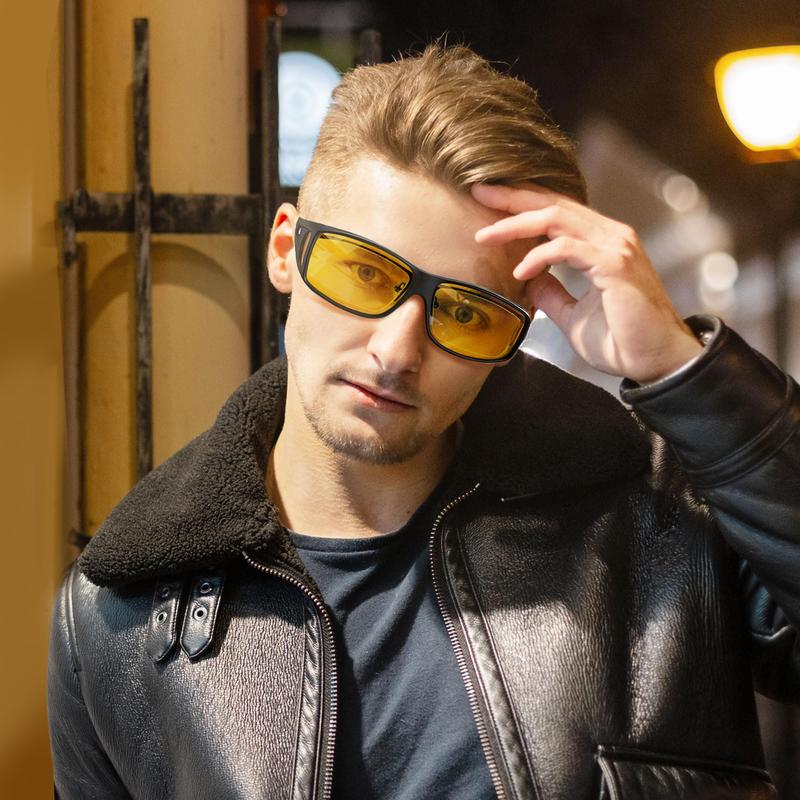 👓 KAUFEN SIE 2, ERHALTEN SIE 1 GRATIS! 🔥 Dark Vision-Fahrbrille – entspiegelt und polarisiert, perfekt für Nachtfahrten ✨