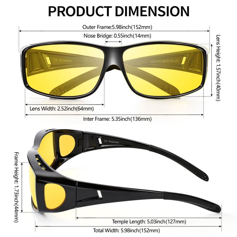 👓 KAUFEN SIE 2, ERHALTEN SIE 1 GRATIS! 🔥 Dark Vision-Fahrbrille – entspiegelt und polarisiert, perfekt für Nachtfahrten ✨