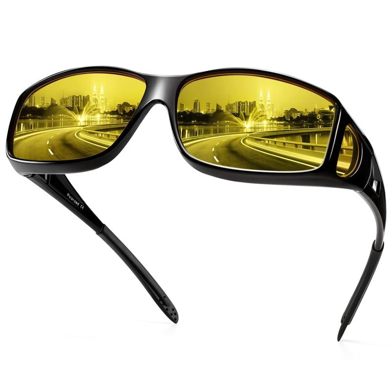 👓 KAUFEN SIE 2, ERHALTEN SIE 1 GRATIS! 🔥 Dark Vision-Fahrbrille – entspiegelt und polarisiert, perfekt für Nachtfahrten ✨