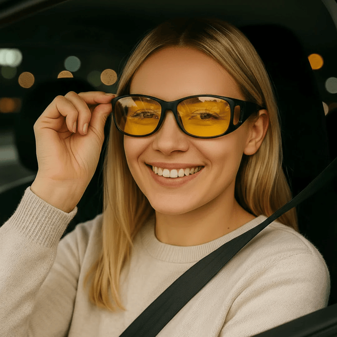👓 KAUFEN SIE 2, ERHALTEN SIE 1 GRATIS! 🔥 Dark Vision-Fahrbrille – entspiegelt und polarisiert, perfekt für Nachtfahrten ✨