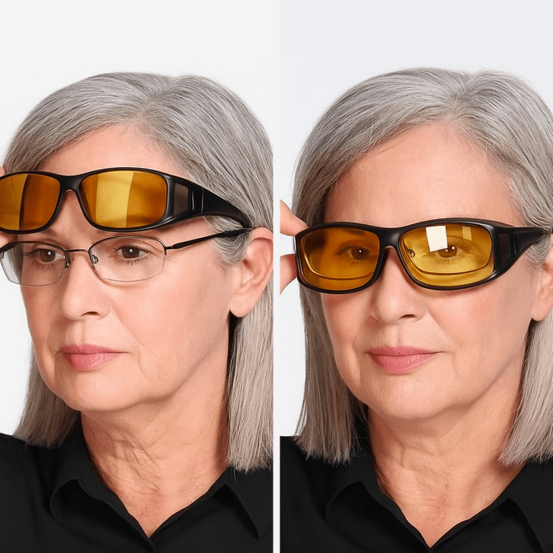 👓 KAUFEN SIE 2, ERHALTEN SIE 1 GRATIS! 🔥 Dark Vision-Fahrbrille – entspiegelt und polarisiert, perfekt für Nachtfahrten ✨