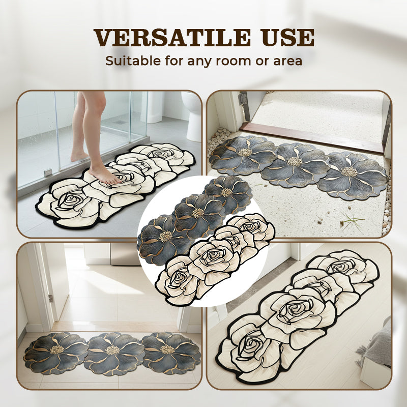 🔥Solange der Vorrat reicht 40 % Rabatt!🎉Blumenmuster-Schnelltrocknende Badematte