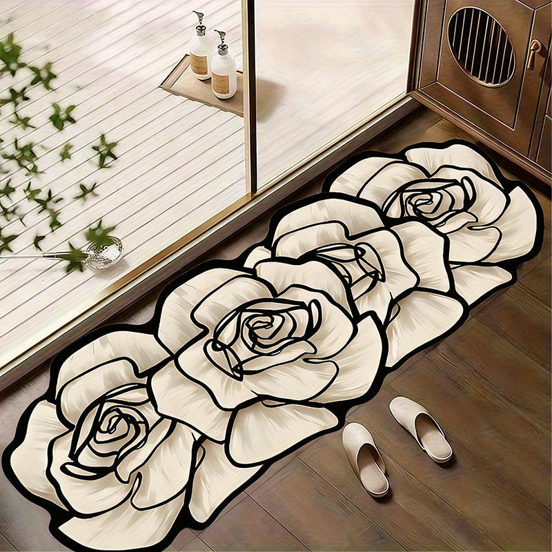 🔥Solange der Vorrat reicht 40 % Rabatt!🎉Blumenmuster-Schnelltrocknende Badematte