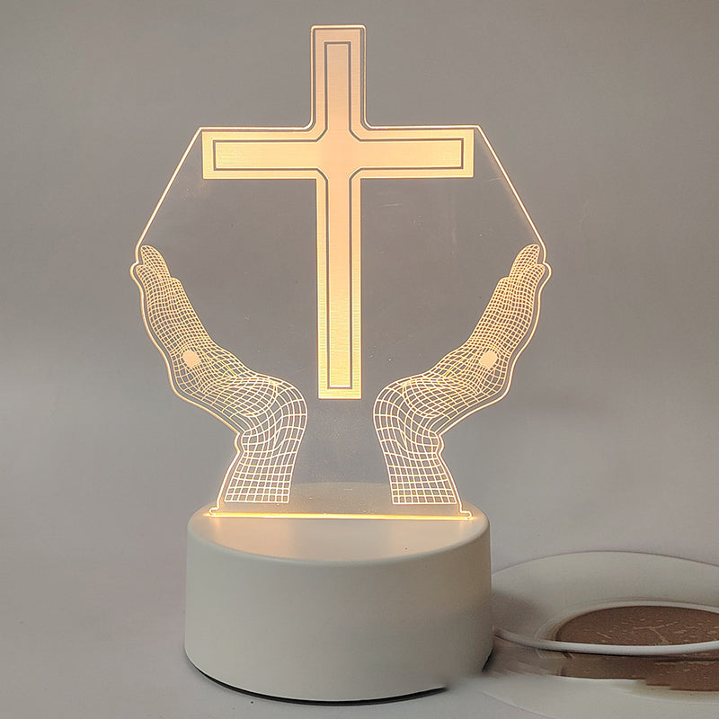 🎅 Das perfekte Weihnachtsgeschenk – Bis zu 49 % Rabatt 🙏 Inspirierende LED-Nachtlampe aus Acryl mit religiösem Motiv ✝️ Gebetslampe für Jungfrauen