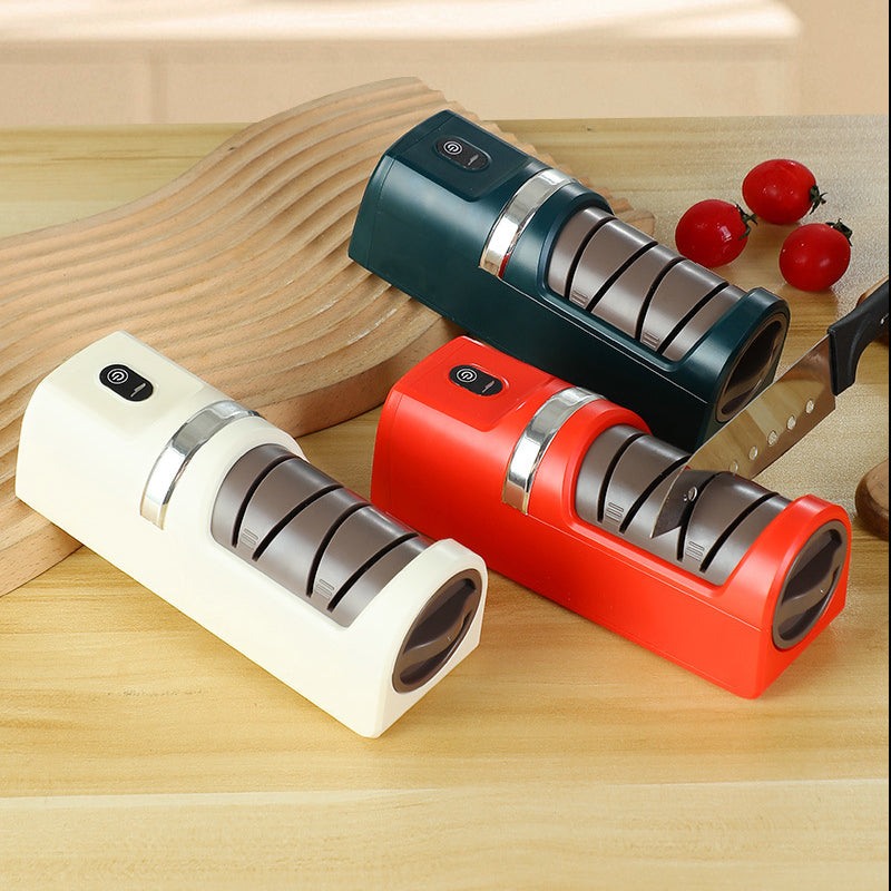 📢📢50 % Rabatt!! ⏰ Automatischer Küchenmesserschärfer – Schnell & Sicher, 3-Stufen-Schärfsystem & Kompaktes Design ✨