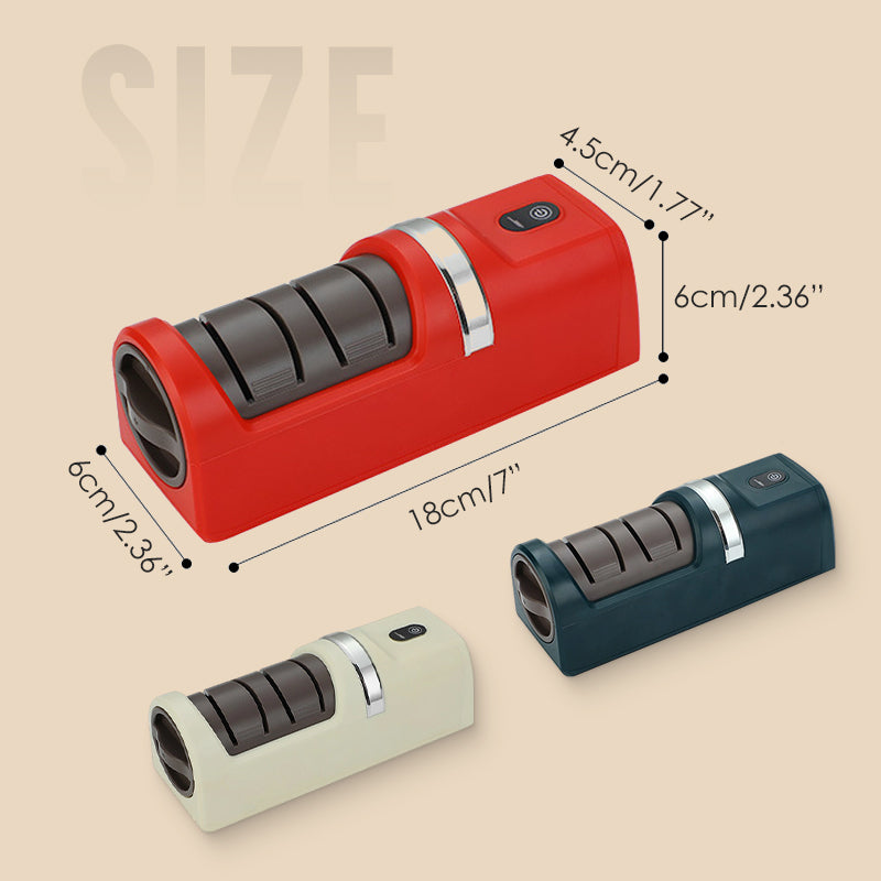 📢📢50 % Rabatt!! ⏰ Automatischer Küchenmesserschärfer – Schnell & Sicher, 3-Stufen-Schärfsystem & Kompaktes Design ✨