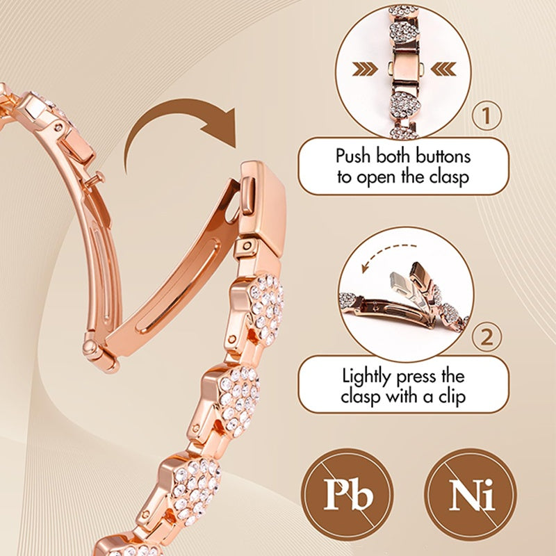 📢📢70 % Rabatt!!! 🎅Funkelnde herzförmige Magnetarmbänder aus Kupfer für Damen