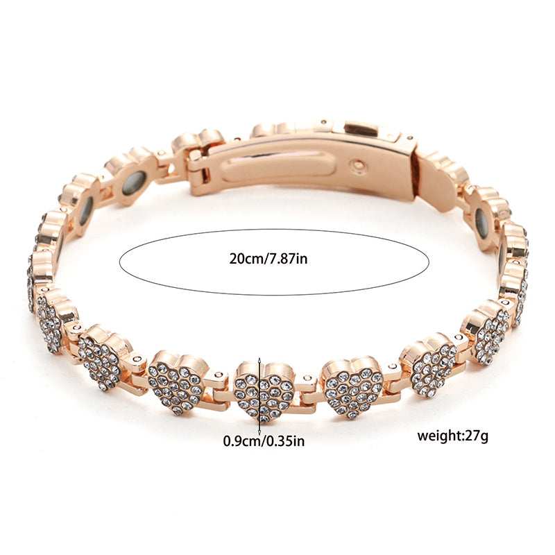 📢📢70 % Rabatt!!! 🎅Funkelnde herzförmige Magnetarmbänder aus Kupfer für Damen