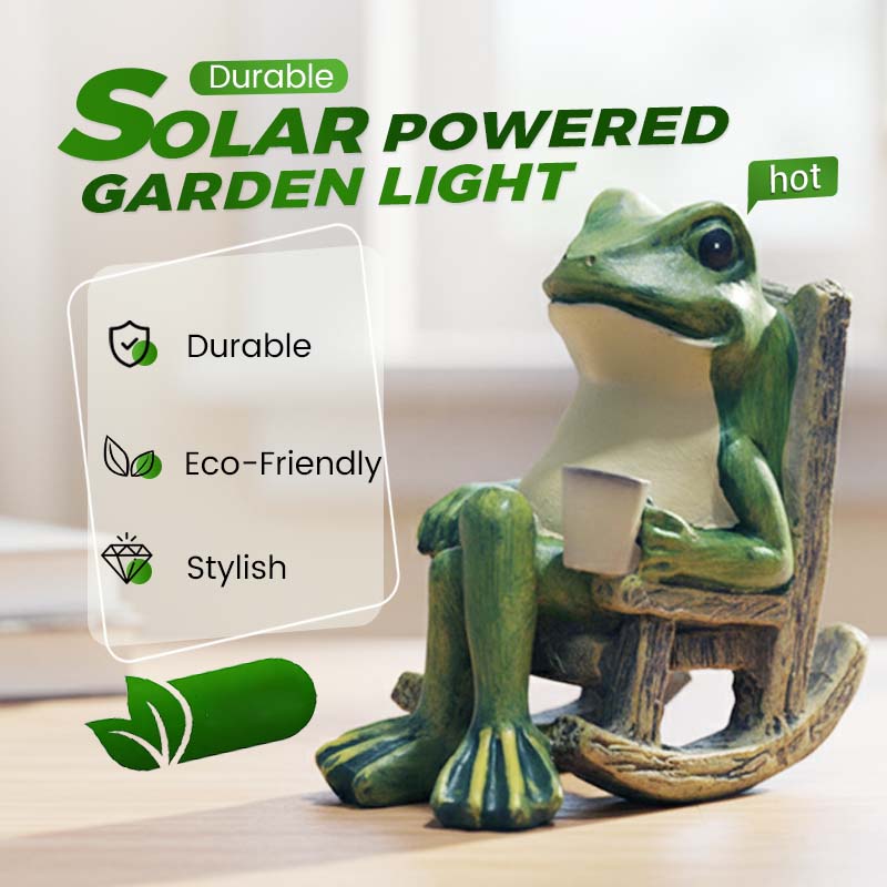 ⌛ Nur noch 3 Tage – 60 % auf alles! ⏰Solarbetriebenes schaukelndes Frosch-Stuhl-Ornament