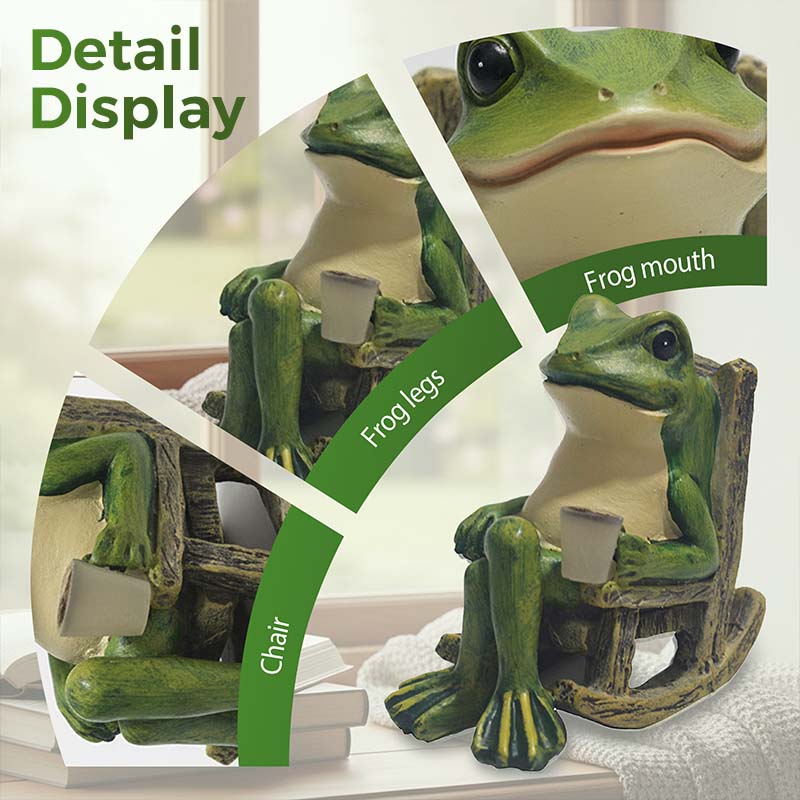 ⌛ Nur noch 3 Tage – 60 % auf alles! ⏰Solarbetriebenes schaukelndes Frosch-Stuhl-Ornament