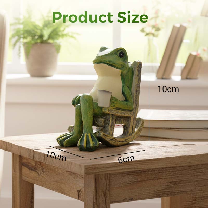 ⌛ Nur noch 3 Tage – 60 % auf alles! ⏰Solarbetriebenes schaukelndes Frosch-Stuhl-Ornament