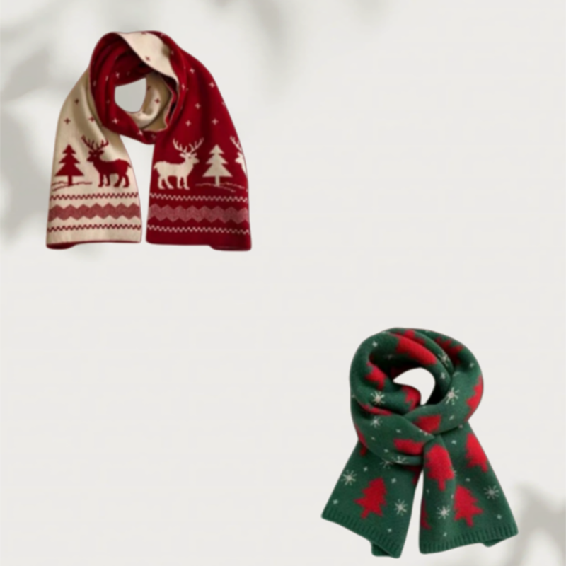 Weiche Weihnachts-Design-Strickschals