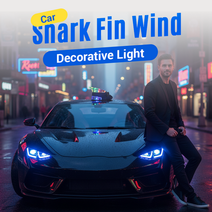 🚗 KAUFE 3, ERHALTE 1 GRATIS ! ✨ Auto-Haifischflossen-Wind-Dekorationsleuchte – Einfache Installation, Energieeffizient & Auffälliges Design ⚡