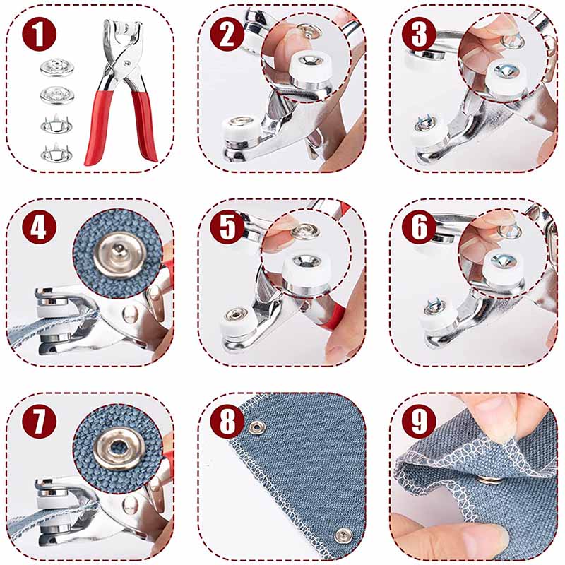 🧵 50 % RABATT! 🔘 DIY-Knopf-Set – Komplettes Werkzeugset, einfach in der Anwendung & verstärkt deine Kleidung ✂️