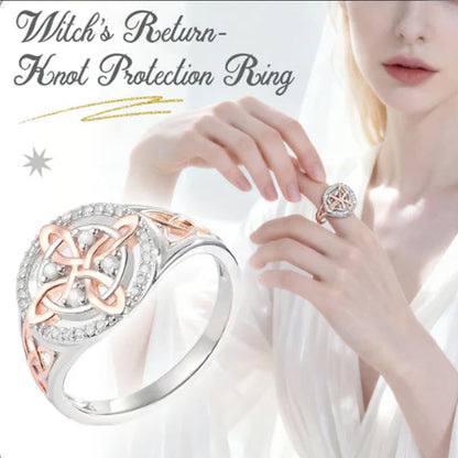 📢📢60%  OFF!! ⏰Elegant 2-Tone Celtic Knot Zircon Ring