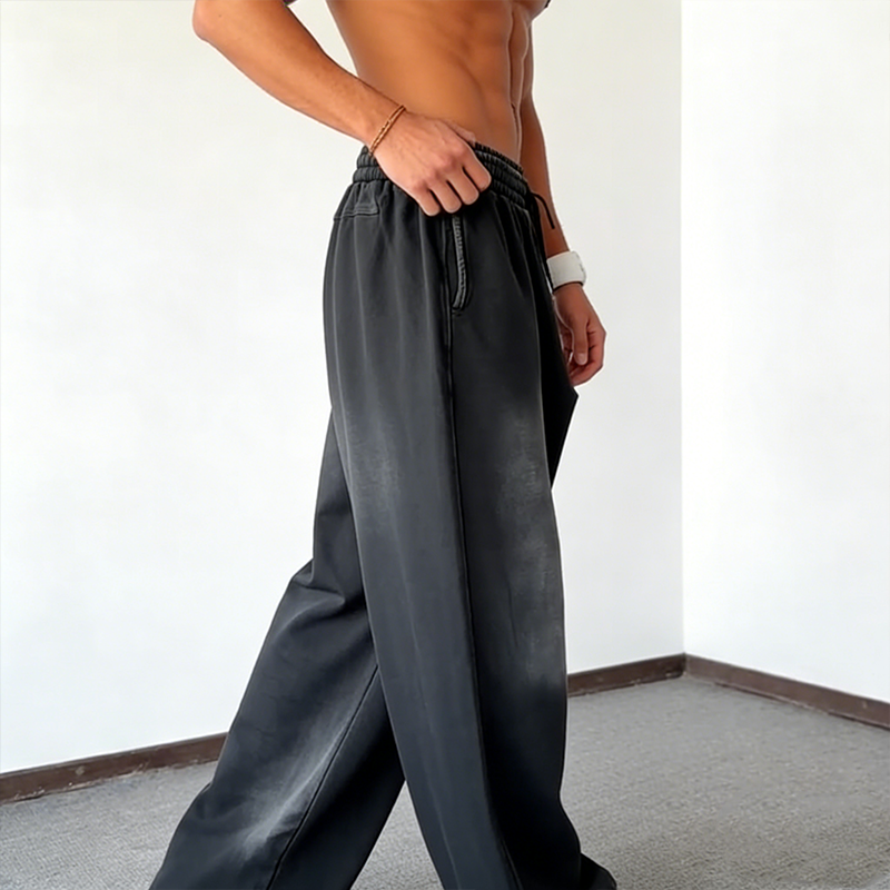 Herren-Freizeithose mit weitem Bein und Kordelzug