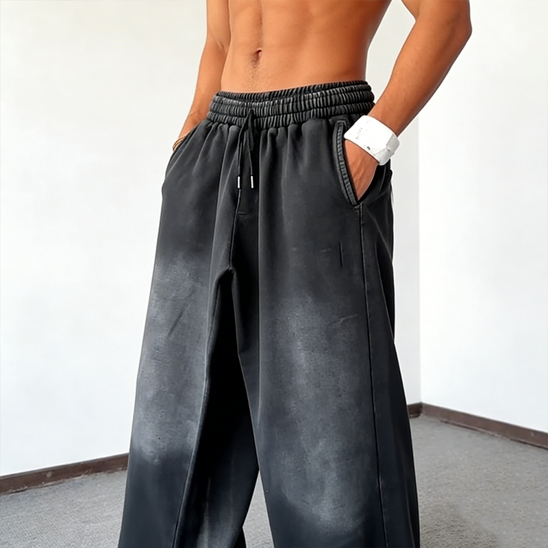 Herren-Freizeithose mit weitem Bein und Kordelzug