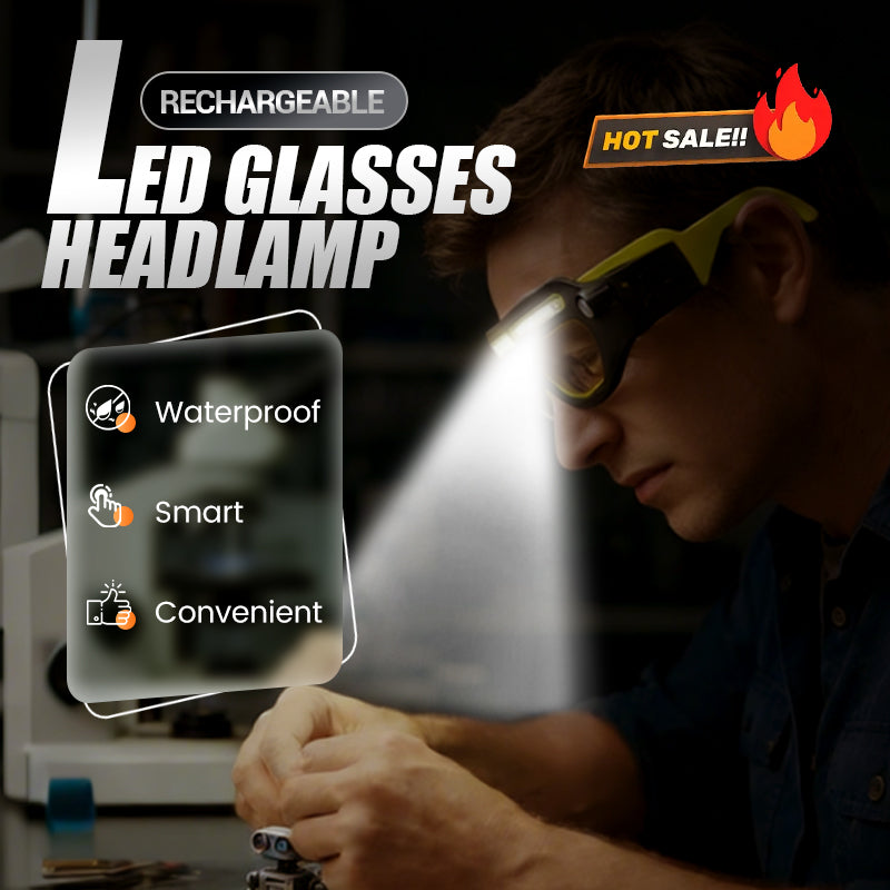 📢📢50 % RABATT !!✨Wiederaufladbare LED-Stirnlampe für Brillen