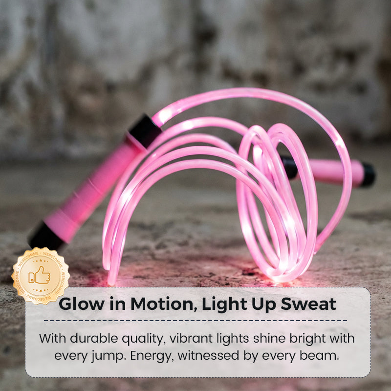 🕹️ KAUFE 2, ERHALTE 1 GRATIS! 🎉 LED-Leuchtseil zum Springen – 3 Lichtmodi, Verstellbare Länge & Rutschfester Griff ✨📦