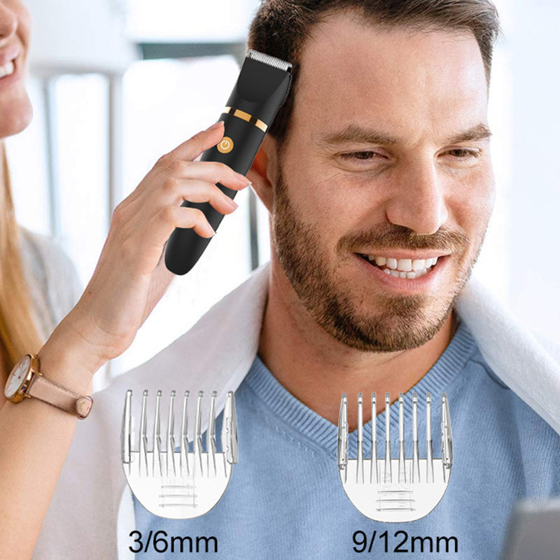 💥 3-in-1-Elektro-Körperhaartrimmer für Männer, kabelloser Intimhaarschneider für Männer, wasserdichter Elektrorasierer