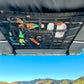 🚤 50% sparen! 🎣 Overhead Mesh Aufbewahrungsnetz – Mehrere Taschen & verstellbar für SUV/Van ✨