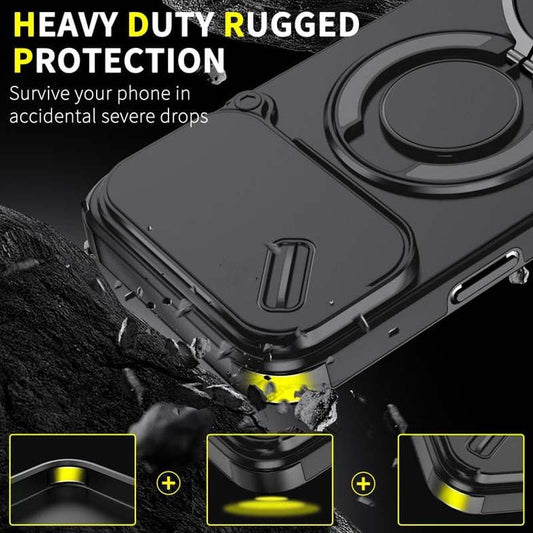📱 Magnetische Handyhülle mit Ringständer für iPhone