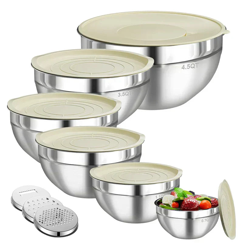 🥣Edelstahlschüssel-Set – universelles Küchengeschirr🧀
