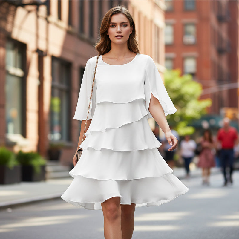 💎 60% RABATT! 💎 Elegantes, mehrlagiges Rüschenkleid für Damen – Pflegeleicht, vielseitig & perfekt für jeden Anlass 💃✨
