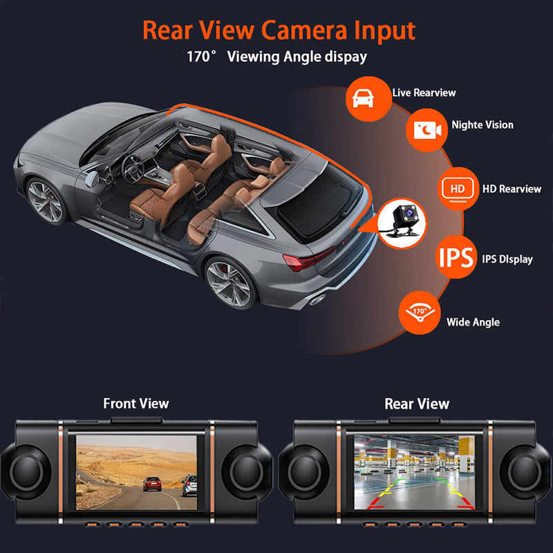 💎 60% RABATT! 💎 4-Kanal-HD-Dashcam mit Front-, Innen- und Heckaufzeichnung – 1080p, WLAN, GPS & 24/7 Parküberwachung 🚗📹
