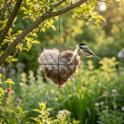 🐦🌱 Handgefertigtes Vogelnestherz aus Alpakafasern❤️