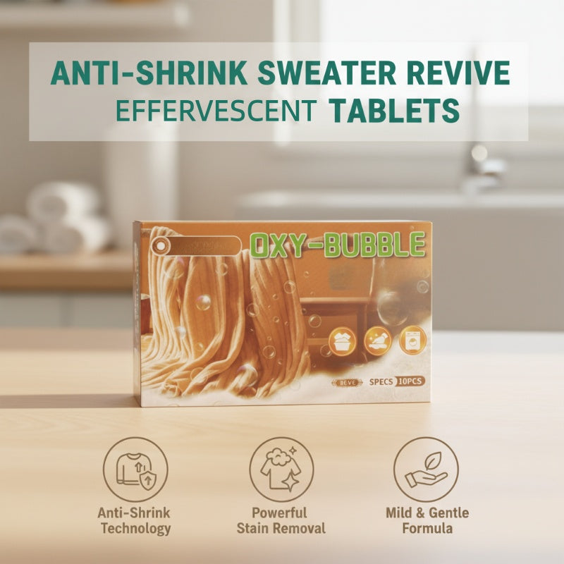 ⚗️ Anti-Schrumpf Pullover-Tabletten – Schützt die Form, Macht Weich & Farbschonend 🧺