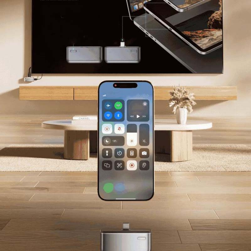 🔗【1080P Wireless Screen Mirroring Device】—— Kompakte Größe, großzügige Anzeige! Sofortige Bildschirmspiegelung, keine Wartezeit erforderlich ✨
