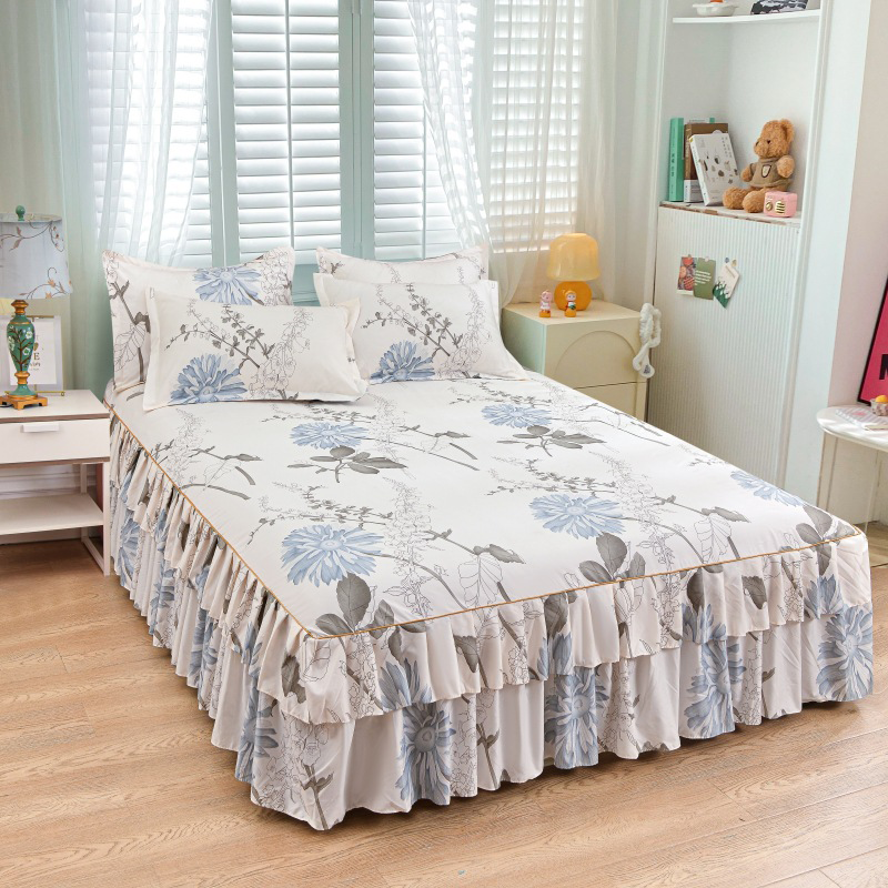 ⏳ Nur heute: 50% Rabatt | 3-teiliges Rüschen-Bettrock-Set 🛏️