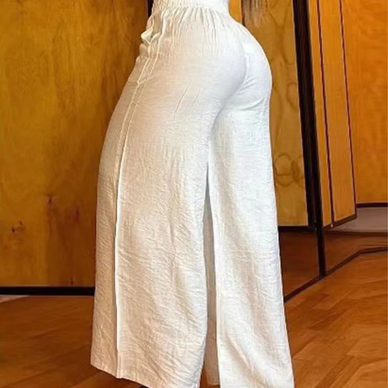 📢📢50% Rabatt!! ⏰Damen-Hose – Hoher Bund, Weites Bein, Mit Gürtelakzent & Vielseitiger Look ✨