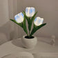 🌷LED-Tulpenlampe, simuliertes Tulpen-Nachtlicht mit Vase, Tischlampe, Dekoration, geeignet für Zuhause, Wohnzimmer, Tischdekoration