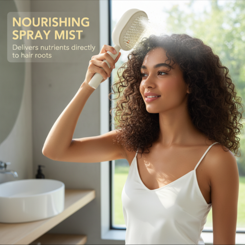✨💆‍♀️ Elektrische Sprüh- & Massage-Haarbürste – sanfte Pflege & Entspannung für die Kopfhaut💆♀️✨