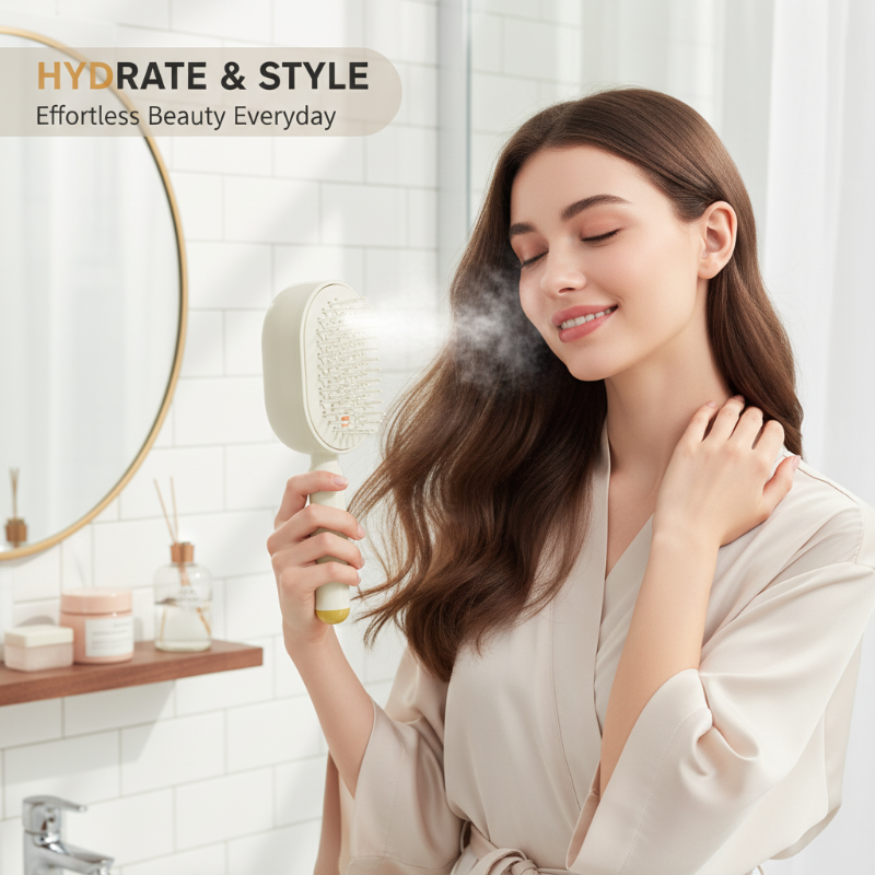 ✨💆‍♀️ Elektrische Sprüh- & Massage-Haarbürste – sanfte Pflege & Entspannung für die Kopfhaut💆♀️✨