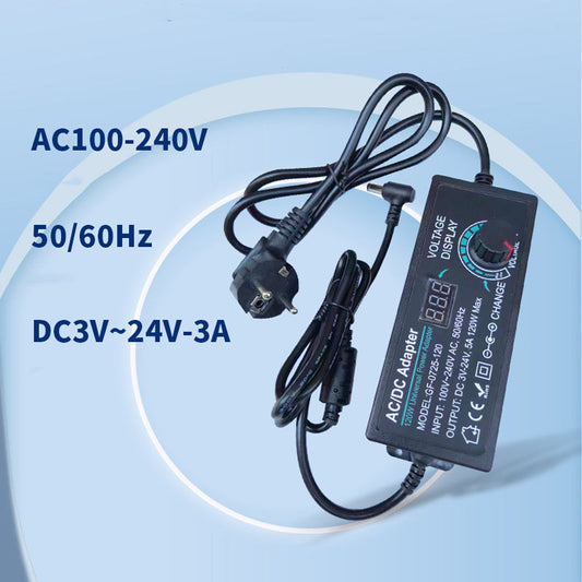 📢📢50 % Rabatt!! ⏰Einstellbares 3V–24V 3A Universal-AC/DC-Netzteil