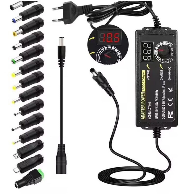 📢📢50 % Rabatt!! ⏰Einstellbares 3V–24V 3A Universal-AC/DC-Netzteil