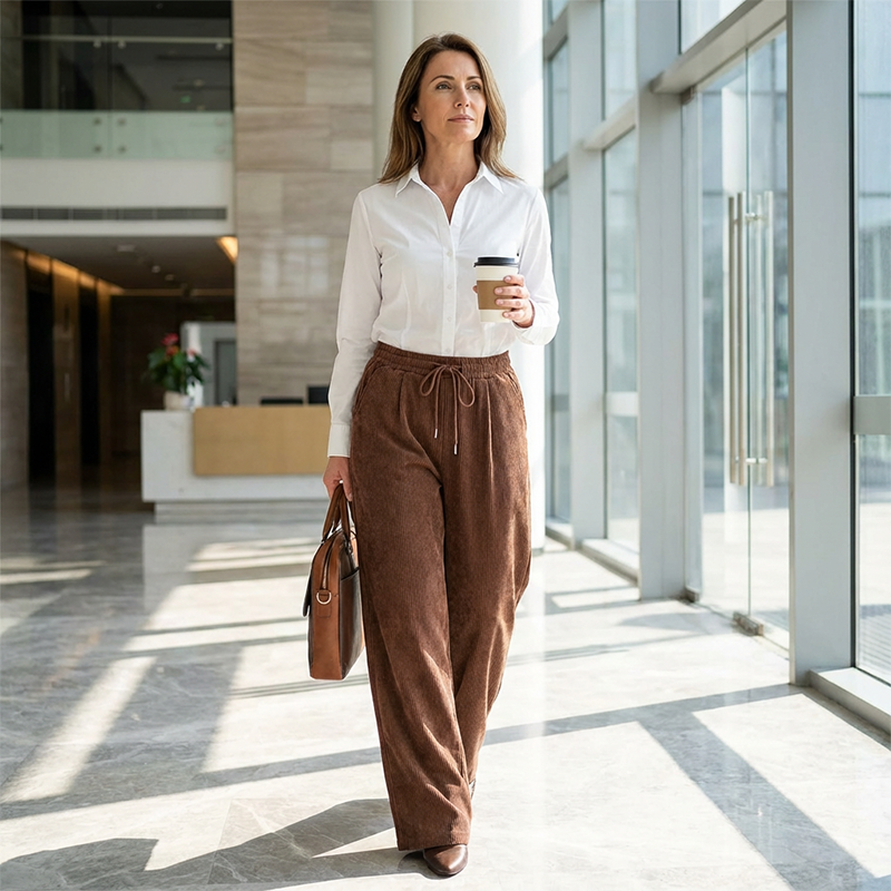 ⌛ Nur noch 3 Tage – 50 % auf alles! ⏰Lässige Weite Cordhose für Damen