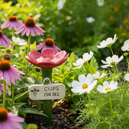 🌸Blumenförmige Bienentränke aus Keramik🐝💧
