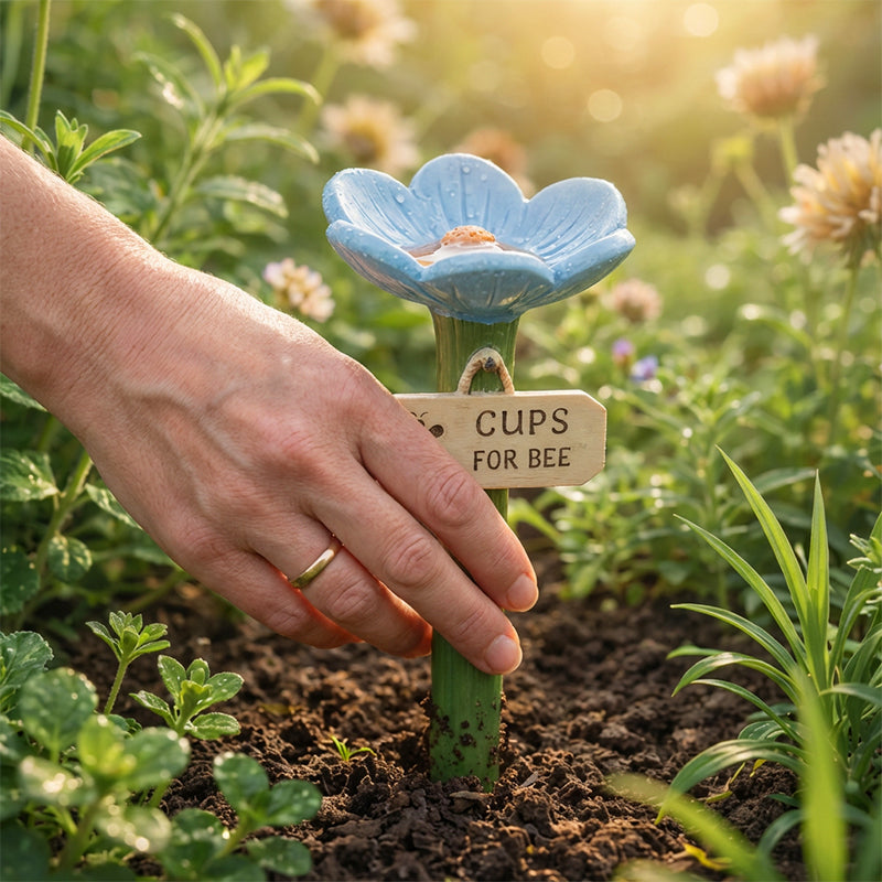 🌸Blumenförmige Bienentränke aus Keramik🐝💧