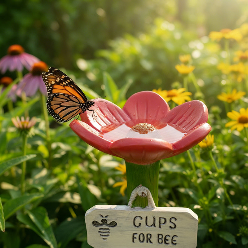 🌸Blumenförmige Bienentränke aus Keramik🐝💧