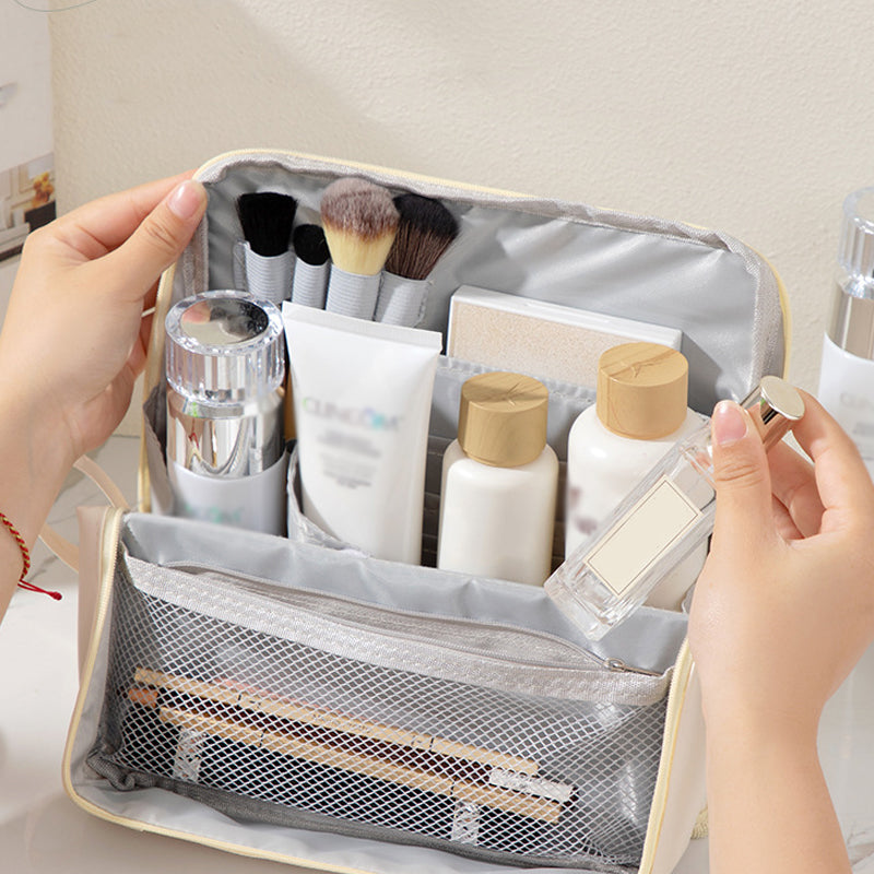 💅💄 Stilvolle, unterteilte Kosmetiktasche für die Hand｜Übersichtliche Aufbewahrung für Kosmetikartikel
